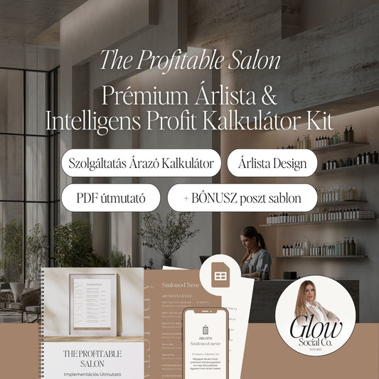 The Profitable Salon - Szalon Árazás Kalkulátor & Árlista Sablon Csomag