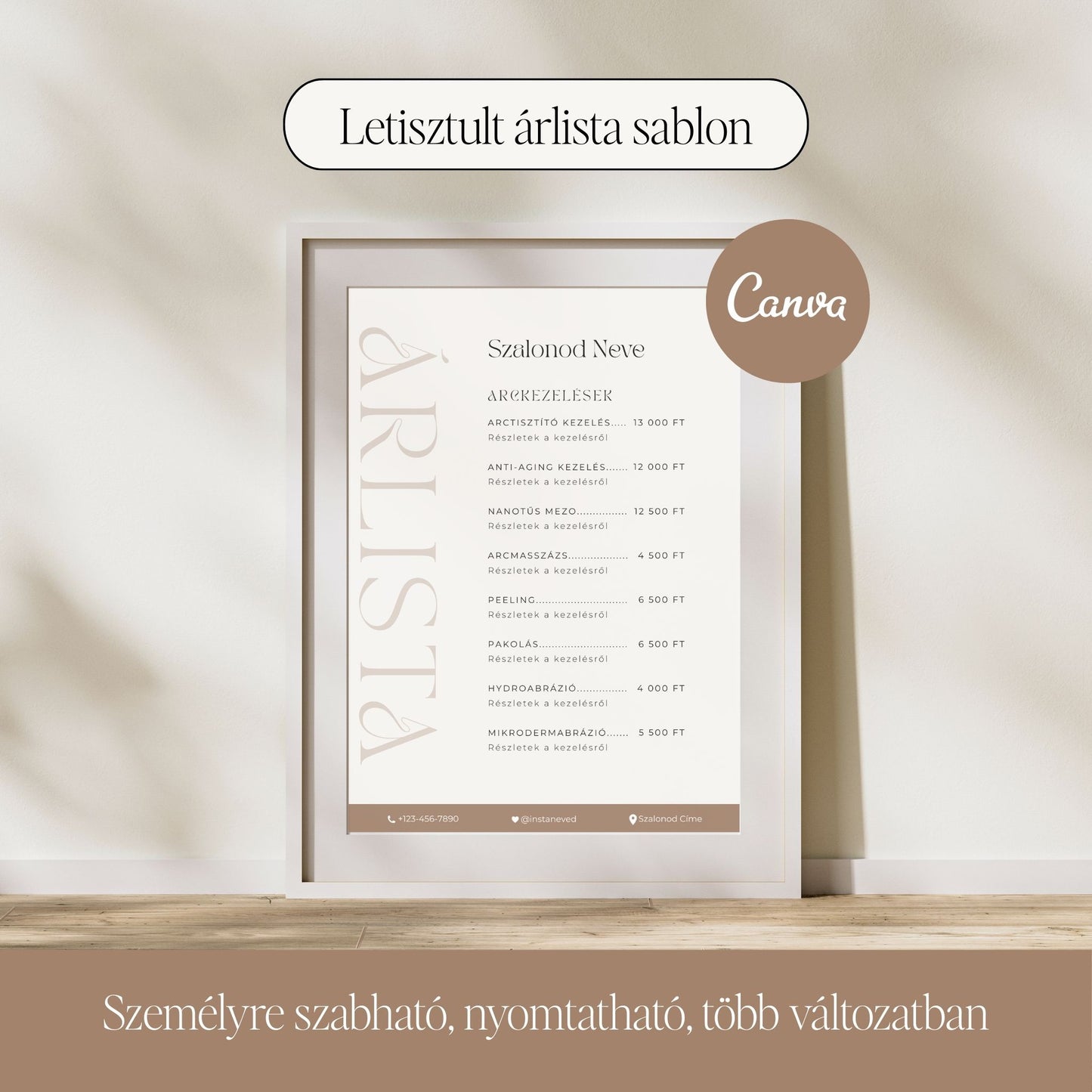 The Profitable Salon - Szalon Árazás Kalkulátor & Árlista Sablon Csomag